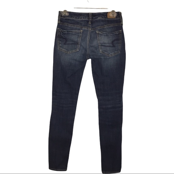 Womens American Eagle Super Stretch Jeggings 2 Short Jeans Denim - Picture 5 of 10
